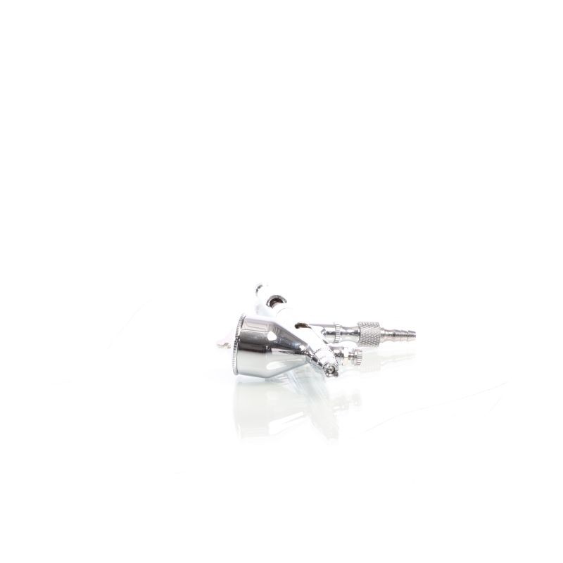 Airbrush-pistooli Typ 180 Double-Action, suutin 0,3 mm, 7 ml maalikuppi, hopea, adapteri mukana