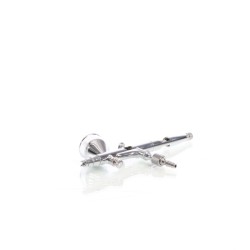 Airbrush-pistooli Typ 180 Double-Action, suutin 0,3 mm, 7 ml maalikuppi, hopea, adapteri mukana