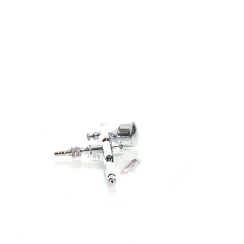 Airbrush-pistooli Typ 180 Double-Action, suutin 0,3 mm, 7 ml maalikuppi, hopea, adapteri mukana