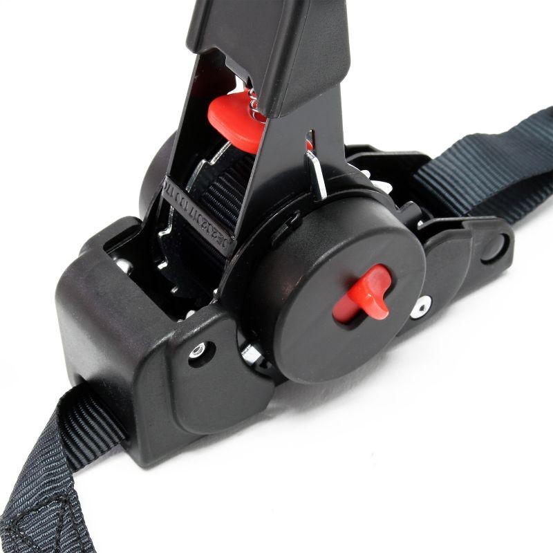 Automaattiset kuormakiinnityshihnat 2 kpl, 2 m x 18 mm, 100 daN, polyesteri, musta