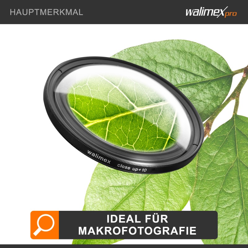 Walimex Lähikuvalinssisarja 62 mm, 4 kpl (+1, +2, +4, +10 dioptria)