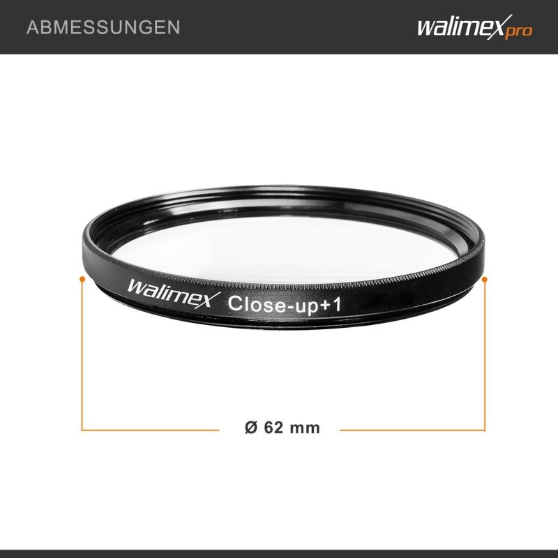 Walimex Lähikuvalinssisarja 62 mm, 4 kpl (+1, +2, +4, +10 dioptria)