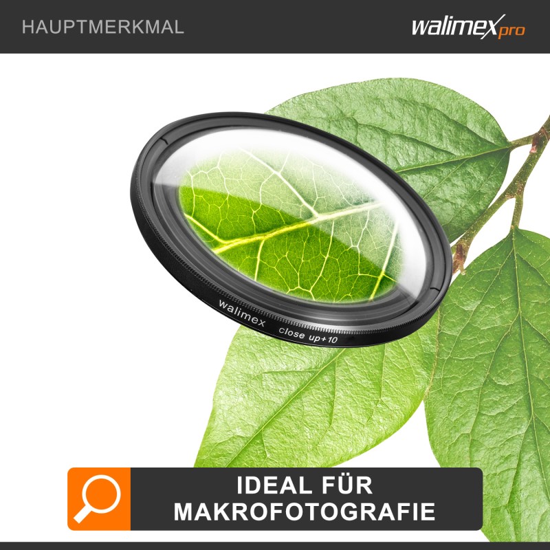 Walimex Lähikuvalinssisarja 4 kpl, 67 mm, +1/+2/+4/+10 dioptria