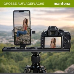 Mantona AS-200-2M Arca-Swiss-yhteensopiva pikavapautuslevy 200 x 38 mm alumiini