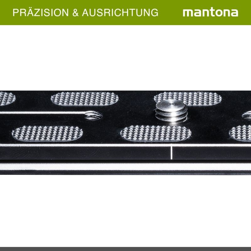 Mantona AS-200-2M Arca-Swiss-yhteensopiva pikavapautuslevy 200 x 38 mm alumiini