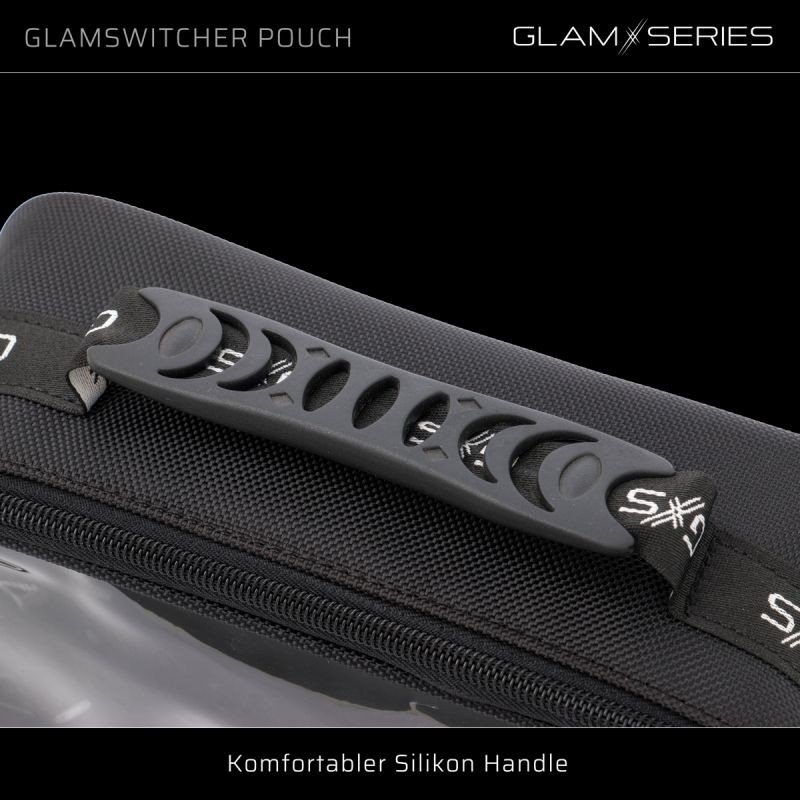 GlamSeries GlamSwitcher meikkilaukun sisäosa 270 x 130 x 110 mm, musta, PVC-pinnoitettu, läpinäkyvä kansi