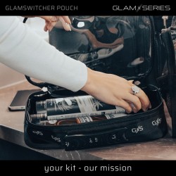 GlamSeries GlamSwitcher meikkilaukun sisäosa 270 x 130 x 110 mm, musta, PVC-pinnoitettu, läpinäkyvä kansi