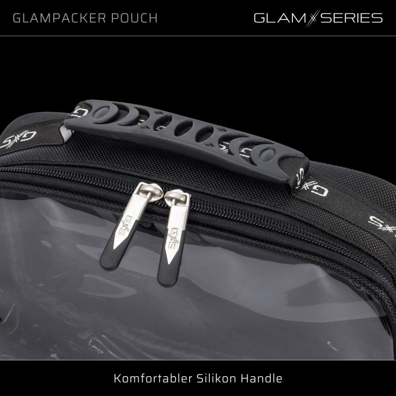 GlamSeries GlamPacker Pouch meikkien ja siveltimien järjestin, 270 x 165 x 75 mm, musta