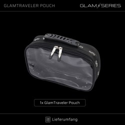 GlamSeries GlamTraveler Pouch meikkiorganisaattori 270 x 165 x 75 mm musta PVC pinnoitettu
