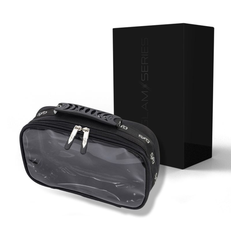 GlamSeries GlamTraveler Pouch meikkiorganisaattori 270 x 165 x 75 mm, musta, PVC-pinnoitettu