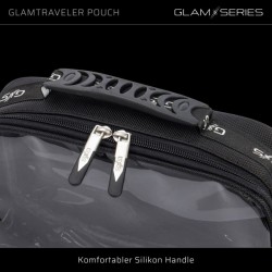 GlamSeries GlamTraveler Pouch meikkiorganisaattori 270 x 165 x 75 mm, musta, PVC-pinnoitettu
