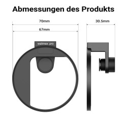 Walimex pro suodatinpidike 67 mm älypuhelimelle, kylmäkenkä LED-valolle ja mikrofonille