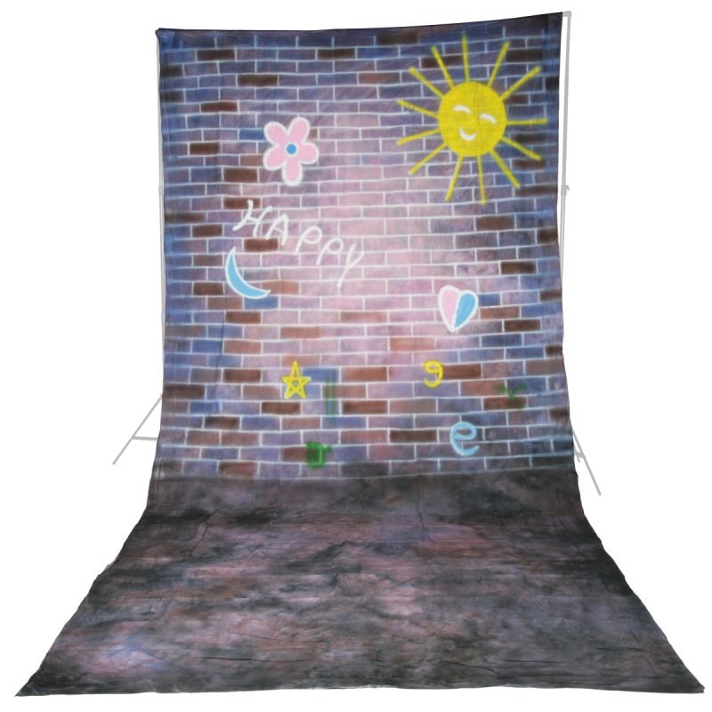 Walimex pro kuvioitu kangastausta Happy 6000 x 3000 x 1 mm 140 g/m² puuvilla