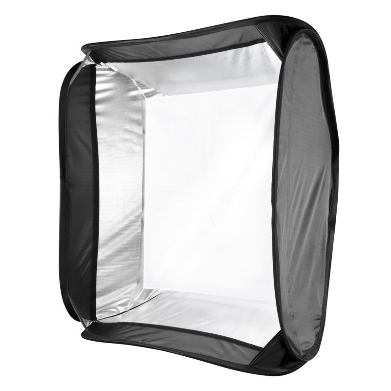 Walimex Magic Softbox 90 x 90 cm järjestelmäsalamoille, 360° käännettävä, diffuusori ja kuljetuslaukku