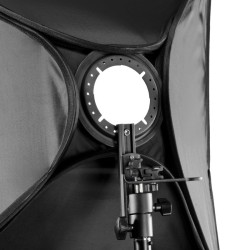 Walimex Magic Softbox 90 x 90 cm järjestelmäsalamoille, 360° käännettävä, diffuusori ja kuljetuslaukku