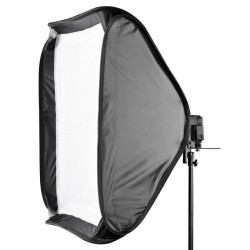 Walimex Magic Softbox 90 x 90 cm järjestelmäsalamoille, 360° käännettävä, diffuusori ja kuljetuslaukku