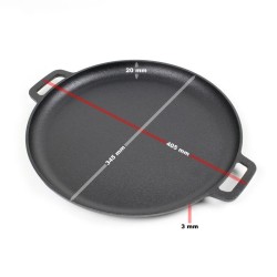 Valurautapannu 34 5 cm musta tarttumaton sopii kaikille liesityypeille ja nuotiolle