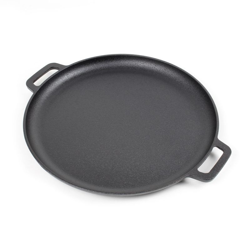 Valurautapannu 34,5 cm, musta, tarttumaton, sopii kaikille liesityypeille ja nuotiolle