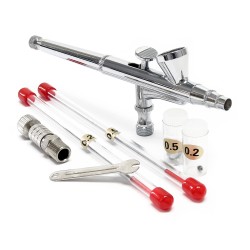 Airbrush pistooli Typ 136T Double Action suutinkoot 0 2 0 5 mm 3 ml maalikuppi