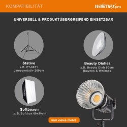 Walimex pro Niova 120 Plus Bi Color 120 W COB LED studiovalo ja videovalo heijastimella
