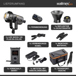 Walimex pro Niova 120 Plus Bi-Color 120 W COB LED-studiovalo ja videovalo heijastimella
