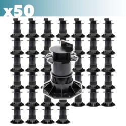 XPOtool Säädettävät terassijalat, 50 kpl, 137–215 mm, 2700 kg, musta