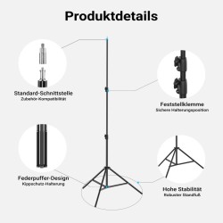 Multiblitz MB-PL LED 100B 100 W LED-valaisin ja FT-8051 valojalka -valaistussetti