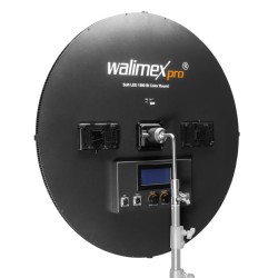 Walimex pro Soft LED 1500 pyöreä Bi-Color LED-paneelivalaisin, 120 W, 80 cm, DMX, V-Mount