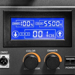 Walimex pro Soft LED 1500 pyöreä Bi-Color LED-paneelivalaisin, 120 W, 80 cm, DMX, V-Mount