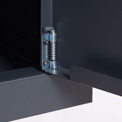 Pakettilaatikko ja jalusta setti teräs antrasiitti 470 x 220 x 870 mm