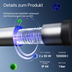 SunSun CUV-7110 UV-puhdistin lammelle 110 W 8000 l/h