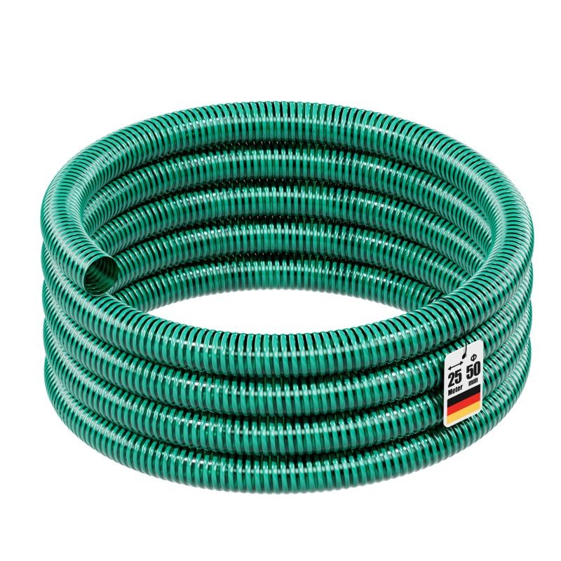Imu- ja painesletku 50 mm, 25 m, vihreä, PVC