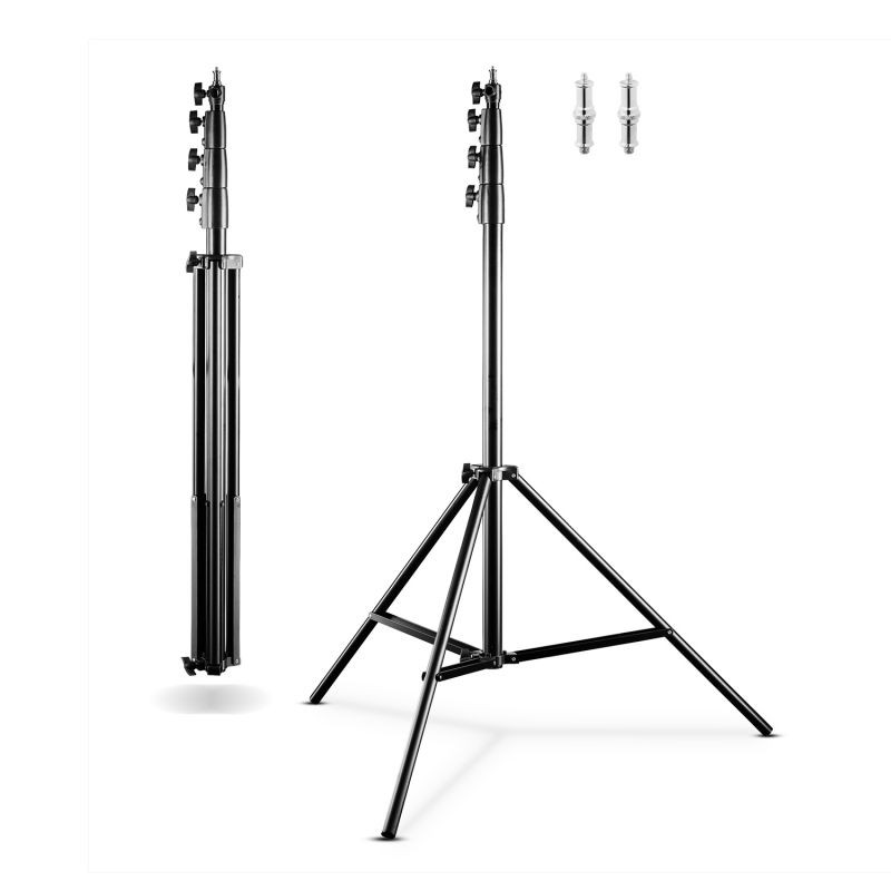 Walimex pro AIR 380 Deluxe valaisinjalkasetti 2 kpl, max 380 cm, ilmajousitus, alumiini, 15 kg kantavuus