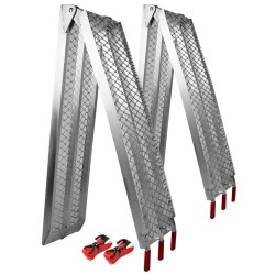 Alumiiniset taitettavat ajorampit 2 kpl, 226 cm, 680 kg, moottoripyörille ja mönkijöille (ATV)