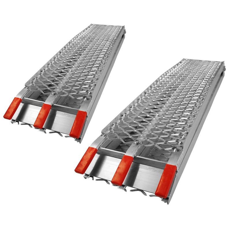 Alumiiniset taitettavat ajorampit 2 kpl, 226 cm, 680 kg, moottoripyörille ja mönkijöille (ATV)