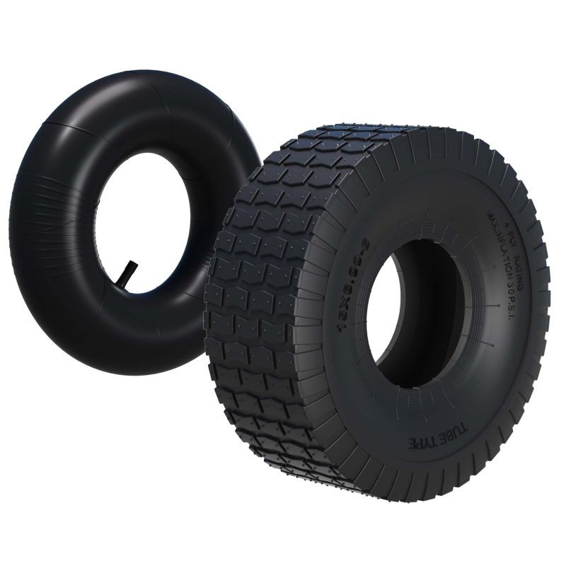 Ratsastajaleikkurin rengas 15x6.00-6 4 PR sisärenkaalla ja suoralla ventilillä