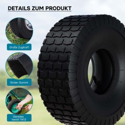 Ratsastajaleikkurin rengas 15x6.00-6 4 PR sisärenkaalla ja suoralla ventilillä