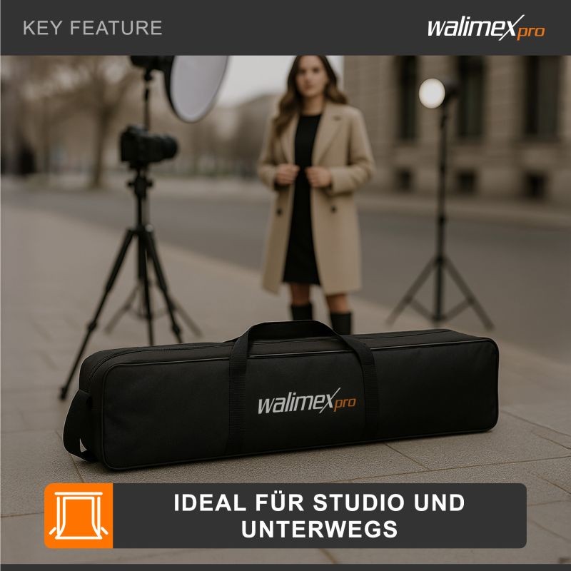 Walimex pro jalustalaukku 98 cm, max. 4 kpl studiostatiiveille (max. 96 cm), musta