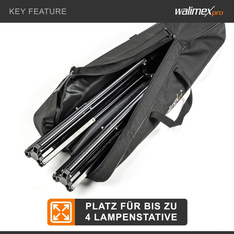 Walimex pro jalustalaukku 98 cm, max. 4 kpl studiostatiiveille (max. 96 cm), musta
