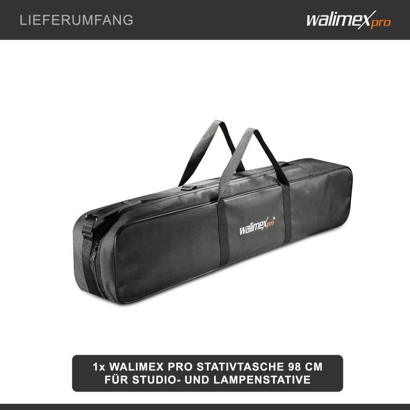 Walimex pro jalustalaukku 98 cm, max. 4 kpl studiostatiiveille (max. 96 cm), musta