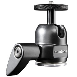 Mantona Small pallopää jalustalle 360 alumiini musta