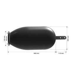 Butyylikumimembraani painesäiliöön max 50 l, ulkohalkaisija 121 mm, mallit 50640, 50641, 50642, 50643