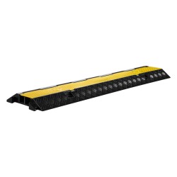 Kaapelisuoja 2 kanavaa 13 t kantavuus 98 x 24 x 4 5 cm PP muovi ja kumi keltainen musta