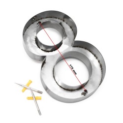 Talon numero 8 antrasiitti ruostumaton teräs 20 cm moderni 3D muotoilu Arial
