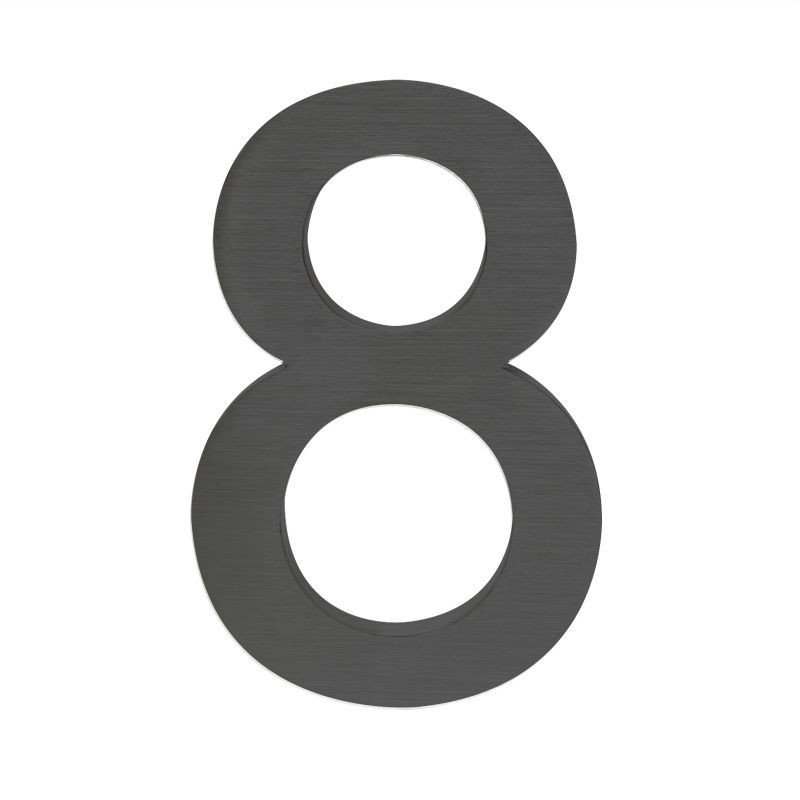 Talon numero 8, antrasiitti, ruostumaton teräs, 20 cm, moderni 3D-muotoilu, Arial