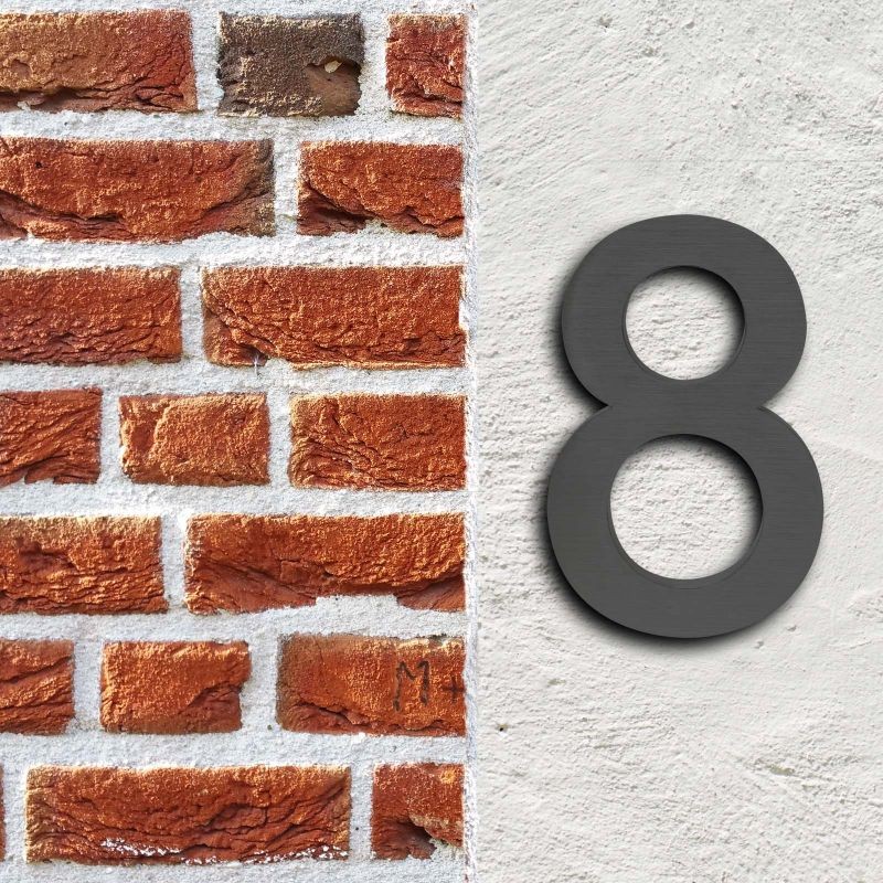 Talon numero 8, antrasiitti, ruostumaton teräs, 20 cm, moderni 3D-muotoilu, Arial