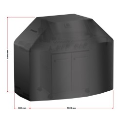 Grillin suojapeite 132 x 66 x 109 cm, musta, PVC, säänkestävä