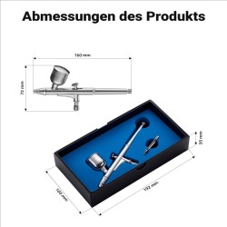 Airbrush-pistooli HS-30-1, 0,3 mm suutin, 7 ml säiliö, mallinnukseen, kynsitaiteeseen ja tatuointeihin