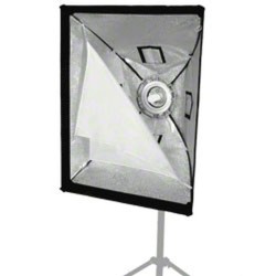 Walimex pro Softbox PLUS 60 x 80 cm, 360° kääntyvä, diffuusorit, kenno ja kuljetuslaukku