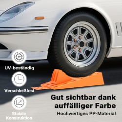 Tasauskeilasetti matkailuautoille ja -vaunuille 2 kpl, 3,5 t, polypropeeni, oranssi, kuljetuslaukulla